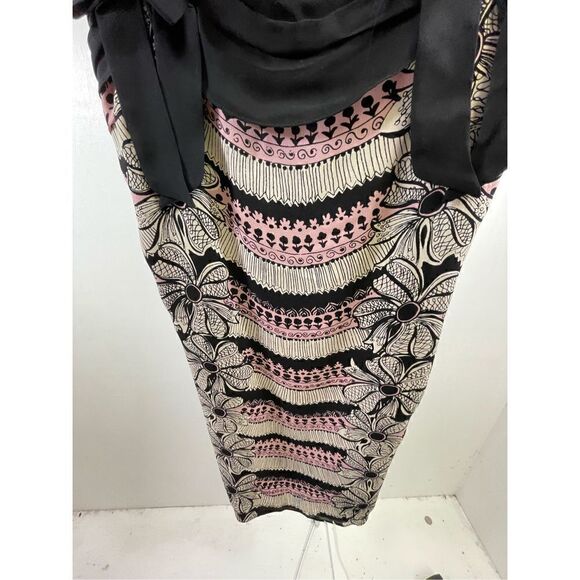 Milly Black Strapless Printed Mini Dress Size 2 - Picture 3 of 7